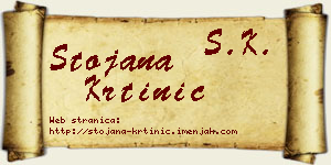 Stojana Krtinić vizit kartica